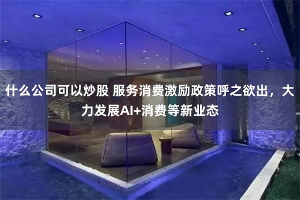 什么公司可以炒股 服务消费激励政策呼之欲出，大力发展AI+消费等新业态
